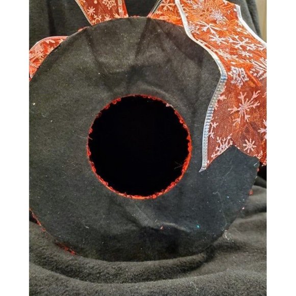 Sparkly Frosty's Christmas Tree Topper Red Sequins Top Hat - Picture 3 of 8